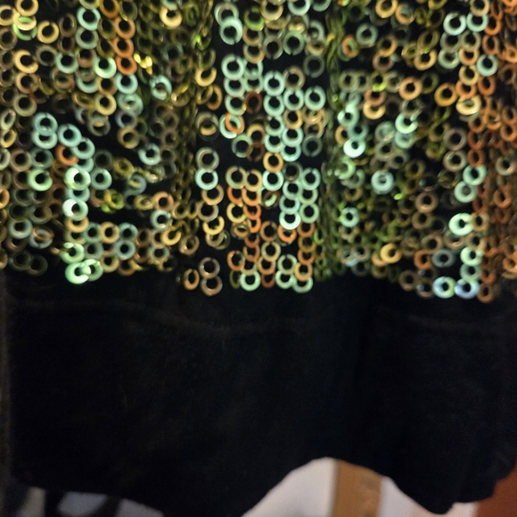 Wildcat black waterfall sequin racerback t-shirt dress szM juniors GORGEOUS - Picture 8 of 8